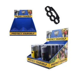 12) Streetwise Mixed Colors 18% Pepper Sprays and 6) Plastic Knuckle Bundle