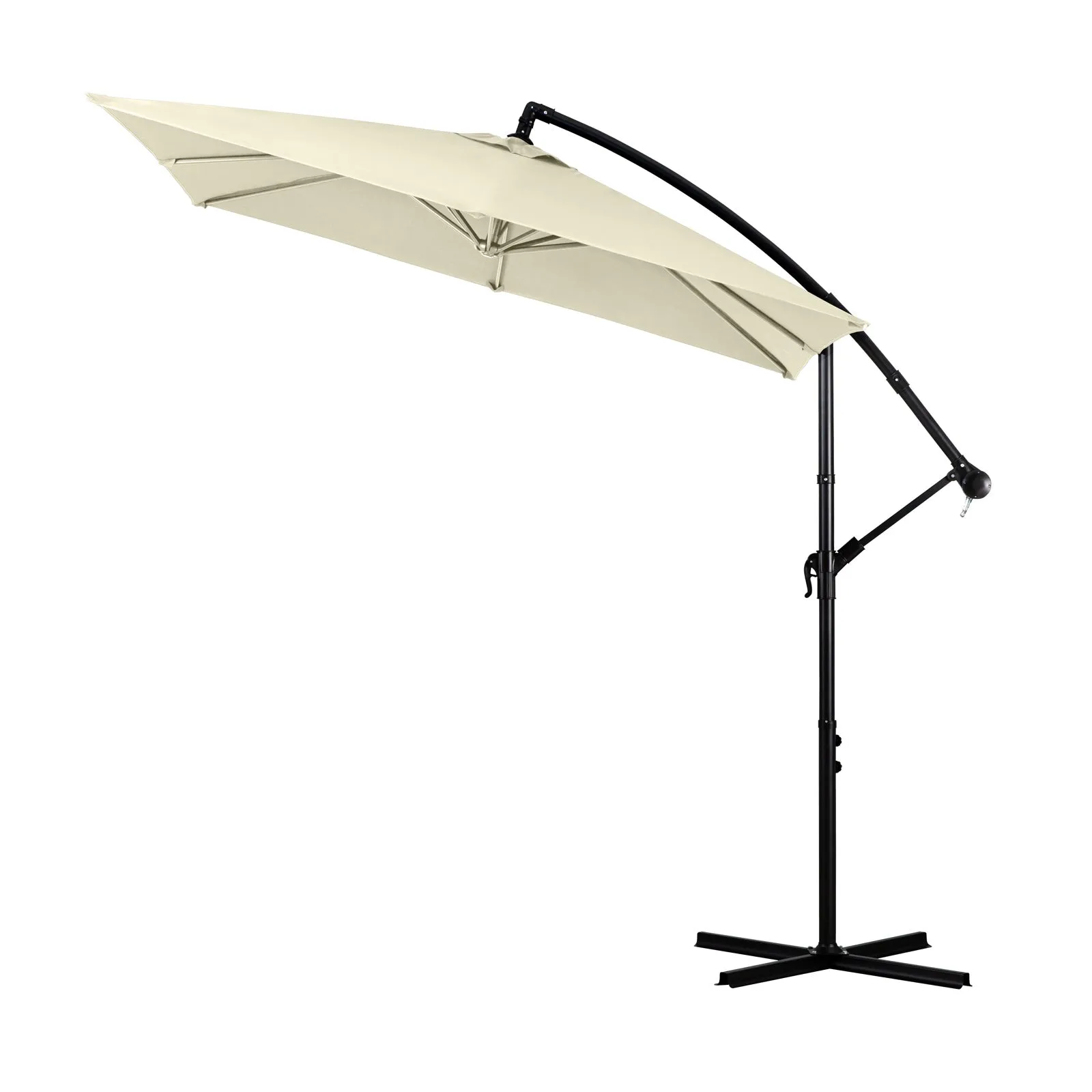 2.2M Outdoor Umbrella Cantilever | Garden Deck Patio Shade | Water-Resistant | Beige