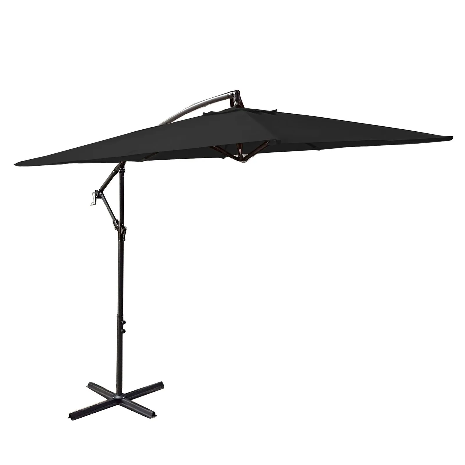 2.2M Outdoor Umbrella Cantilever | Garden Deck Patio Shade | Water-Resistant | Charcoal