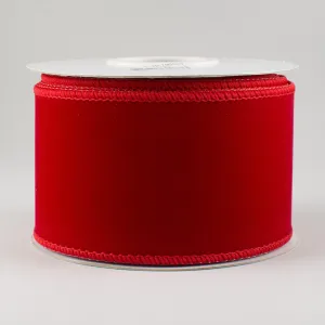 2.5" Outdoor Velvet Ribbon: Red (10 Yards)