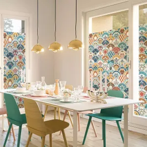 45x200cm Window Privacy Films Patterned Static Glass Film for Home Decor