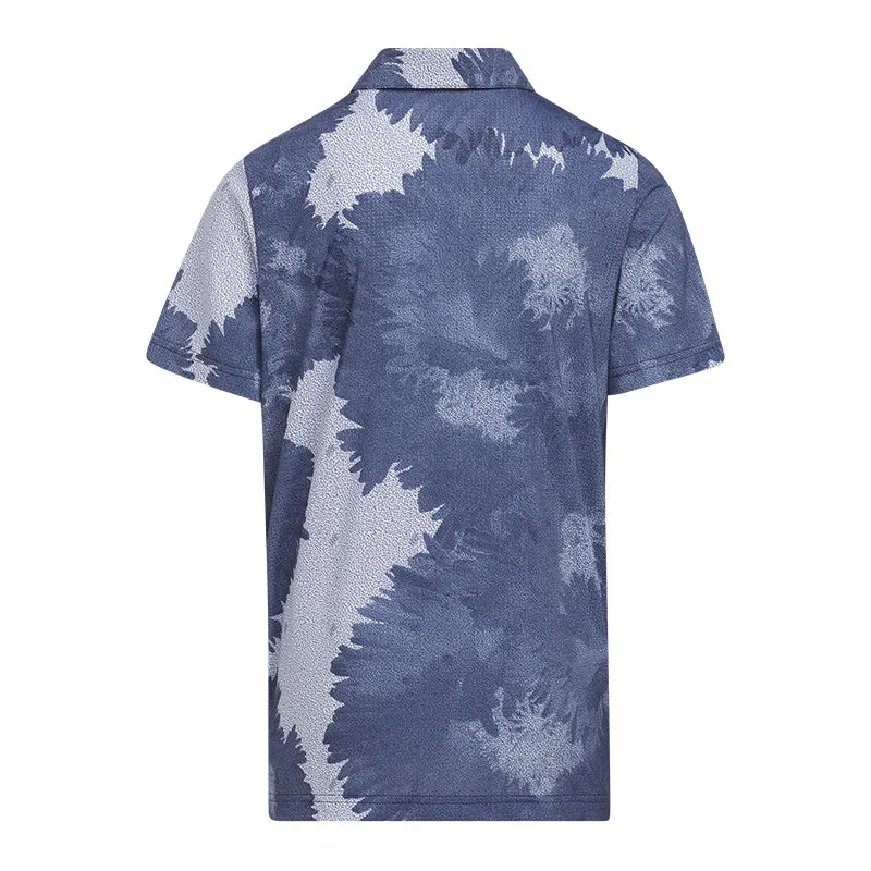 ADIDAS Flower Mesh Print Junior Polo (College Navy)
