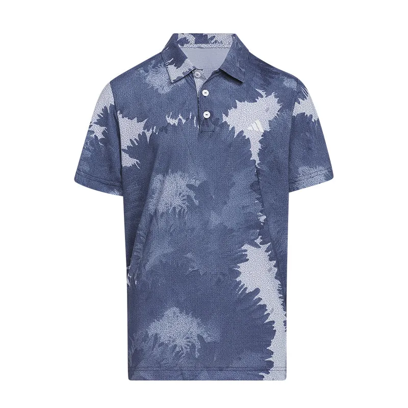 ADIDAS Flower Mesh Print Junior Polo (College Navy)