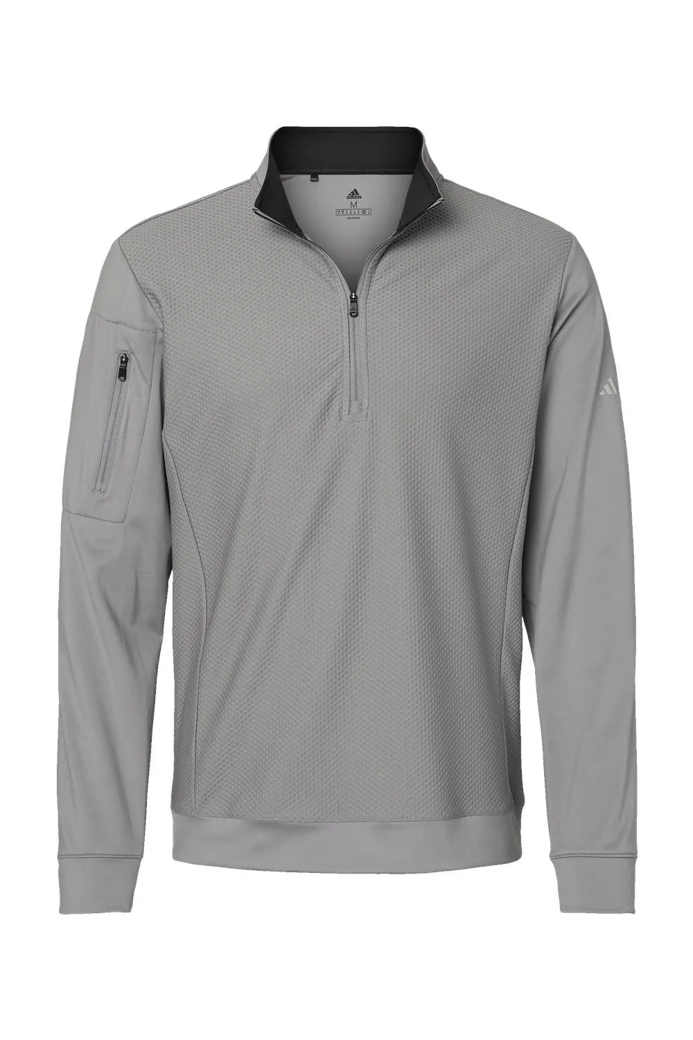 Adidas Mens Performance UPF 50  1/4 Zip Sweatshirt - Grey - NEW