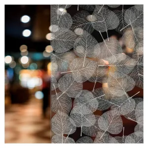 BDF 4WHLV Decorative Window Film White Leaves