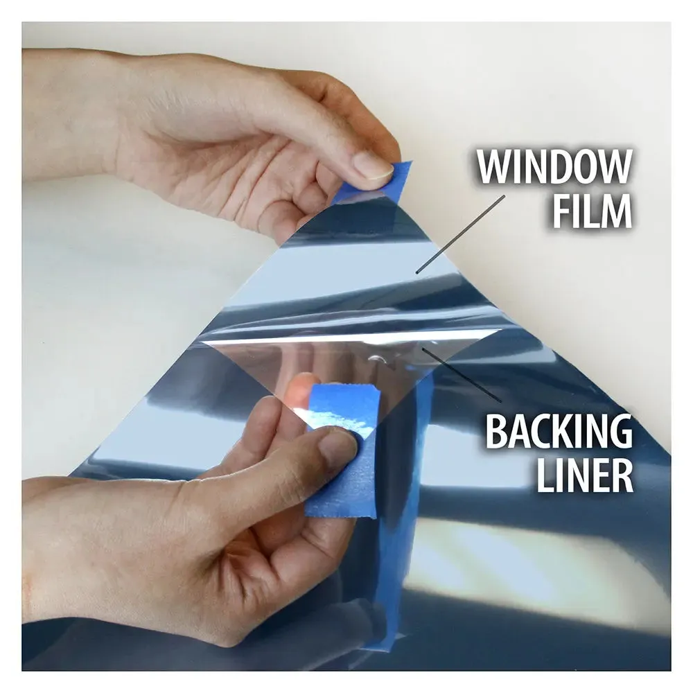BDF PRBL Window Film Premium Color High Heat Control and Daytime Privacy Blue