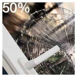 BDF S4MGD50 Window Film Security and Sun Control 4 Mil Gold 50 (Light)