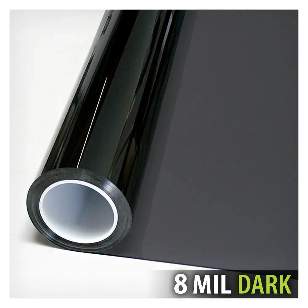 BDF S8MB20 Window Film Security and Daytime Privacy 8 Mil Black 20 (Dark)