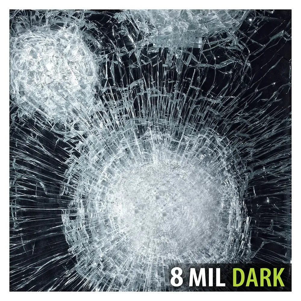 BDF S8MB20 Window Film Security and Daytime Privacy 8 Mil Black 20 (Dark)