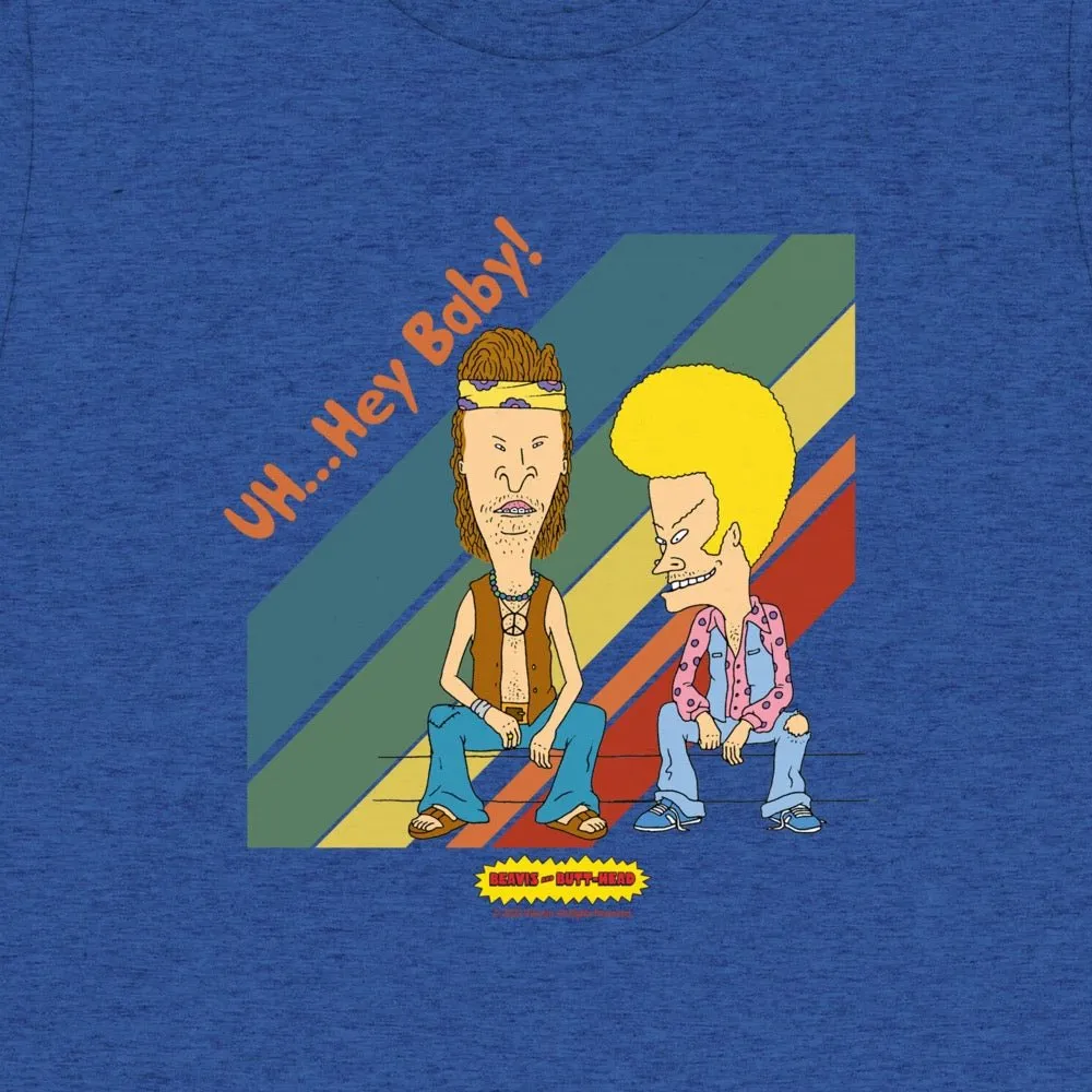 Beavis and Butt-Head Hey Baby Adult Tri-Blend T-Shirt