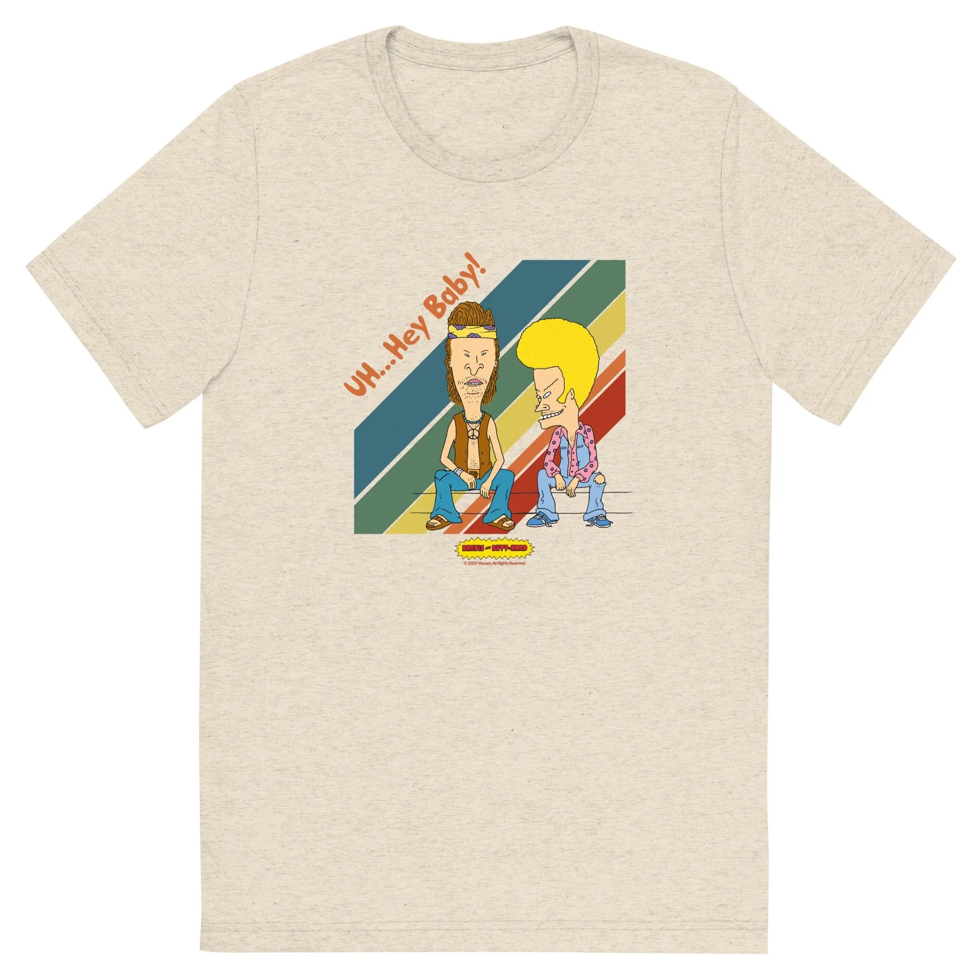 Beavis and Butt-Head Hey Baby Adult Tri-Blend T-Shirt