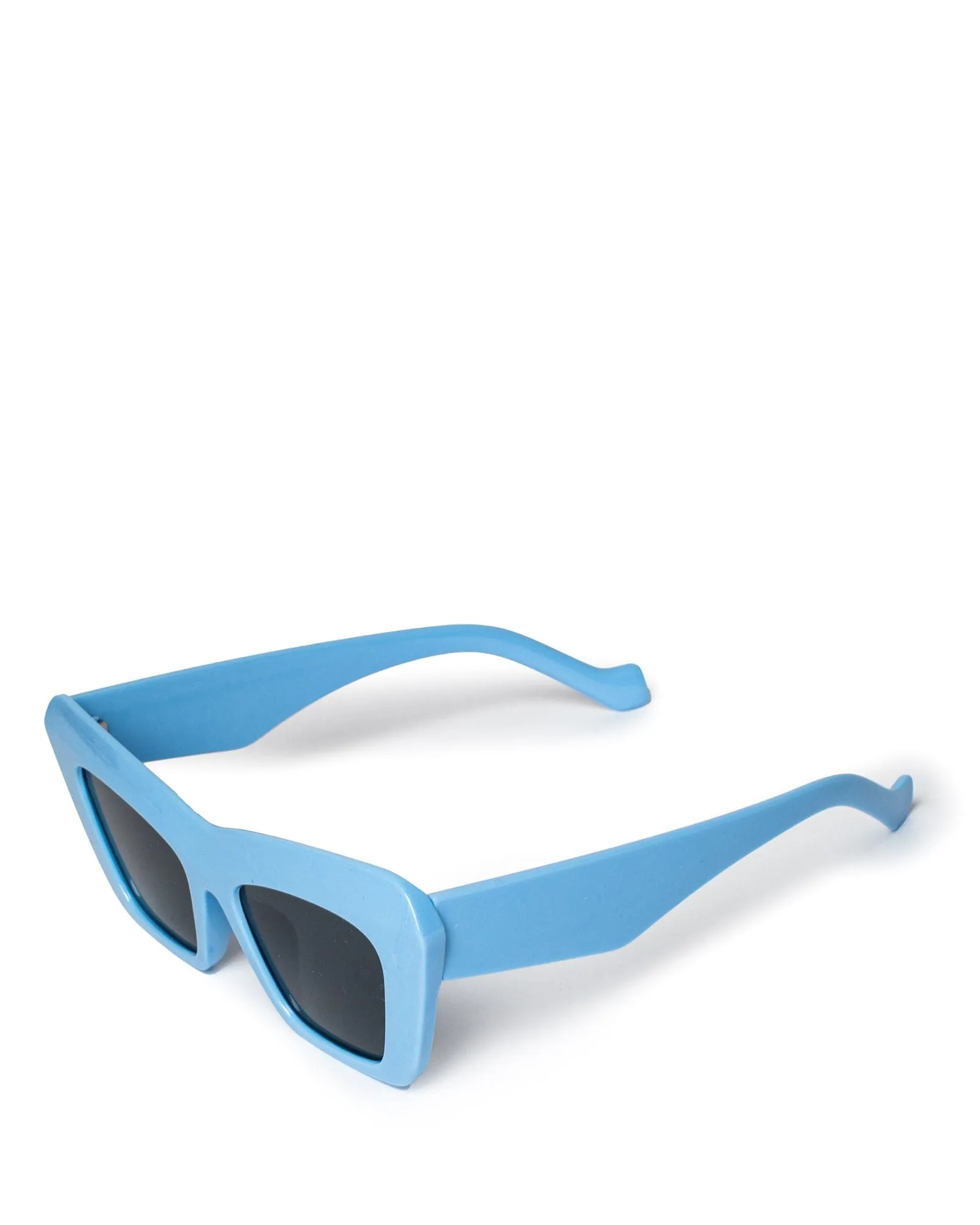 Blue Cat-Eye Chunky Frame Sunglasses