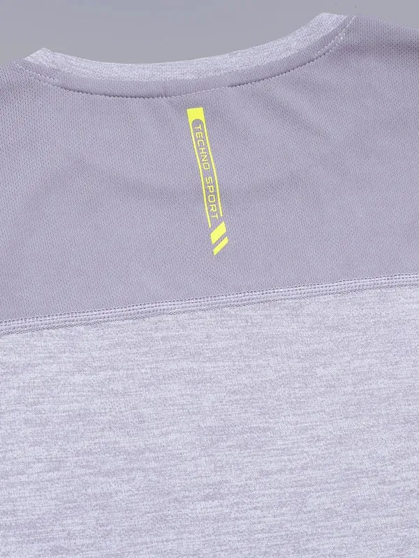 Boys Melange Slim Fit Crew Neck T-shirt with DOUBLE COOL
