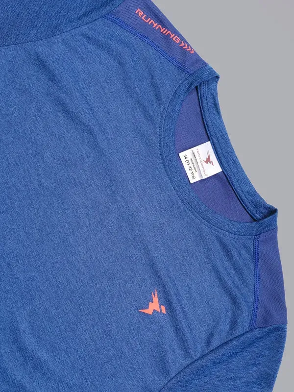 Boys Melange Slim Fit Crew Neck T-shirt with DOUBLE COOL