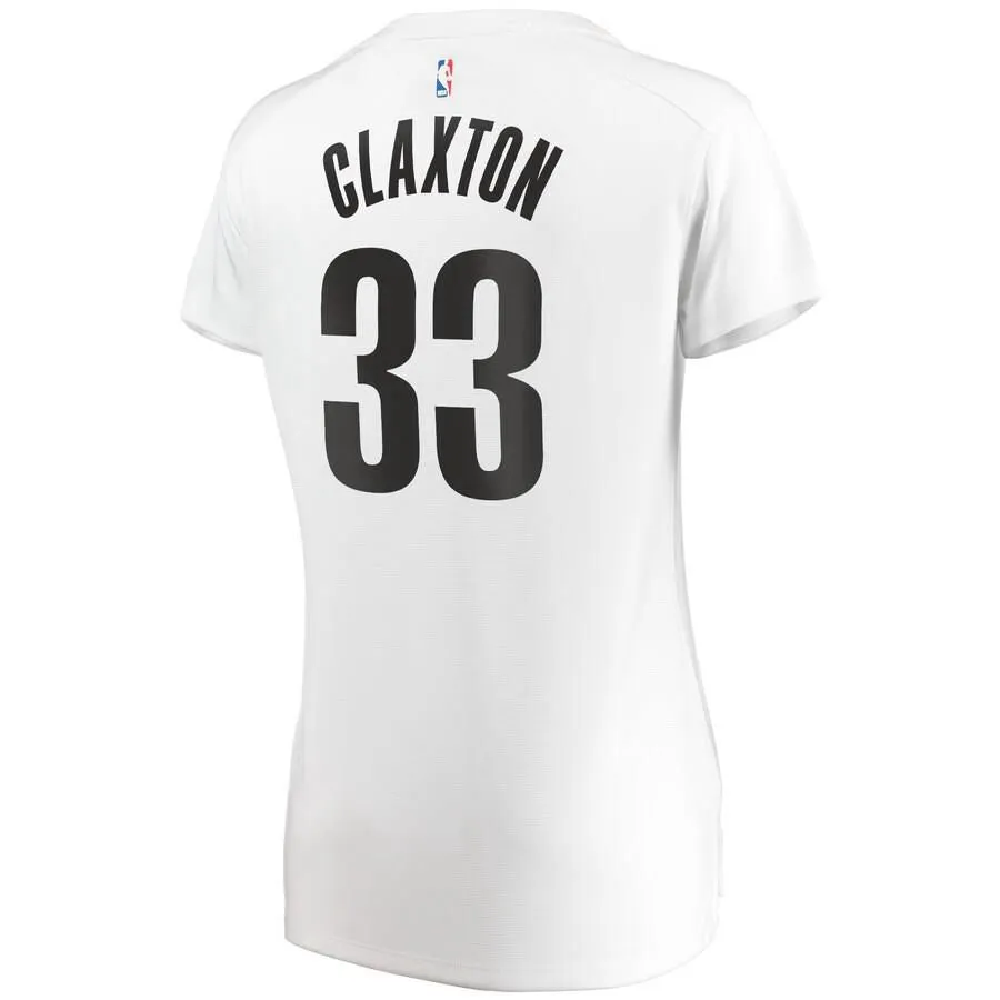 Brooklyn Nets Nicolas Claxton Fanatics Branded Fast Break Player Association Jersey Womens - White | Ireland T8001G7