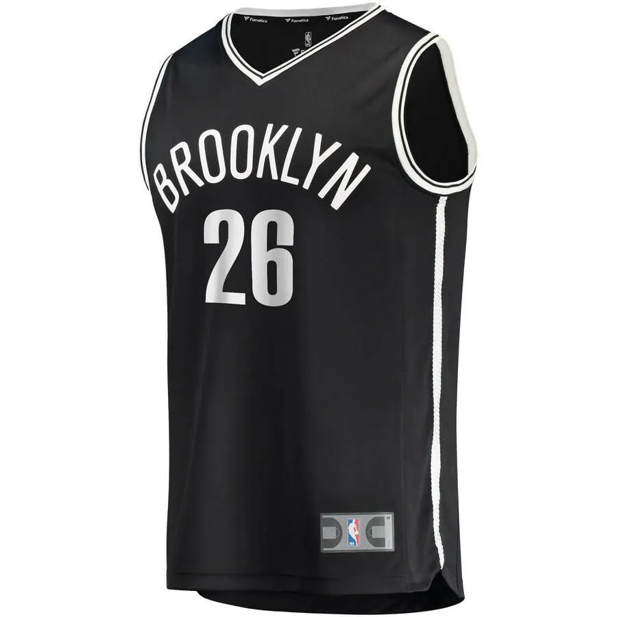 Brooklyn Nets Spencer Dinwiddie Fanatics Branded Road Fast Break Jersey Kids - Black | Ireland U1748Q8
