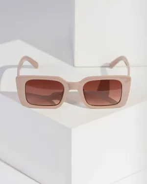 Brown Rectangle Sunglasses