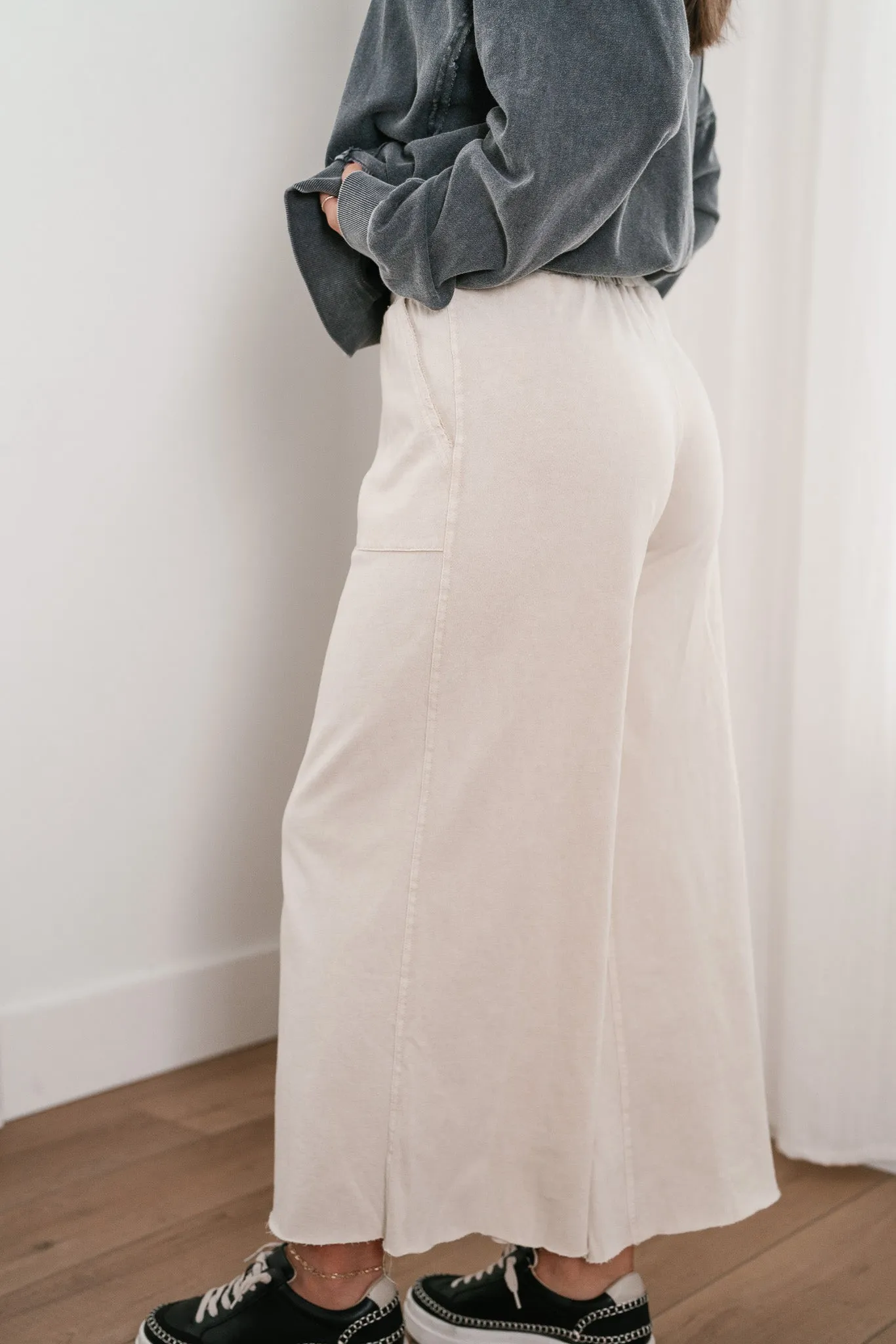 Can't Be Matched Mineral Wash Pants - Cream