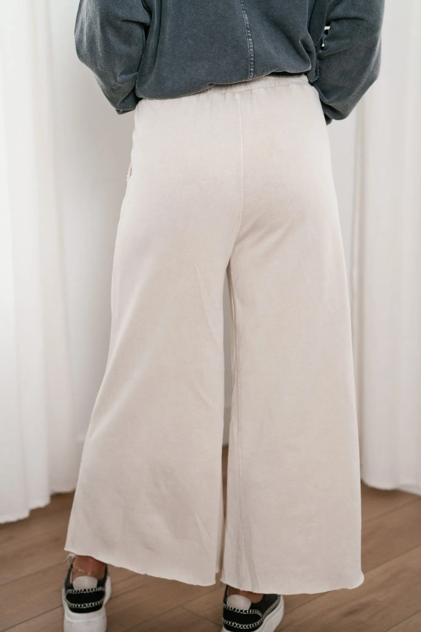 Can't Be Matched Mineral Wash Pants - Cream