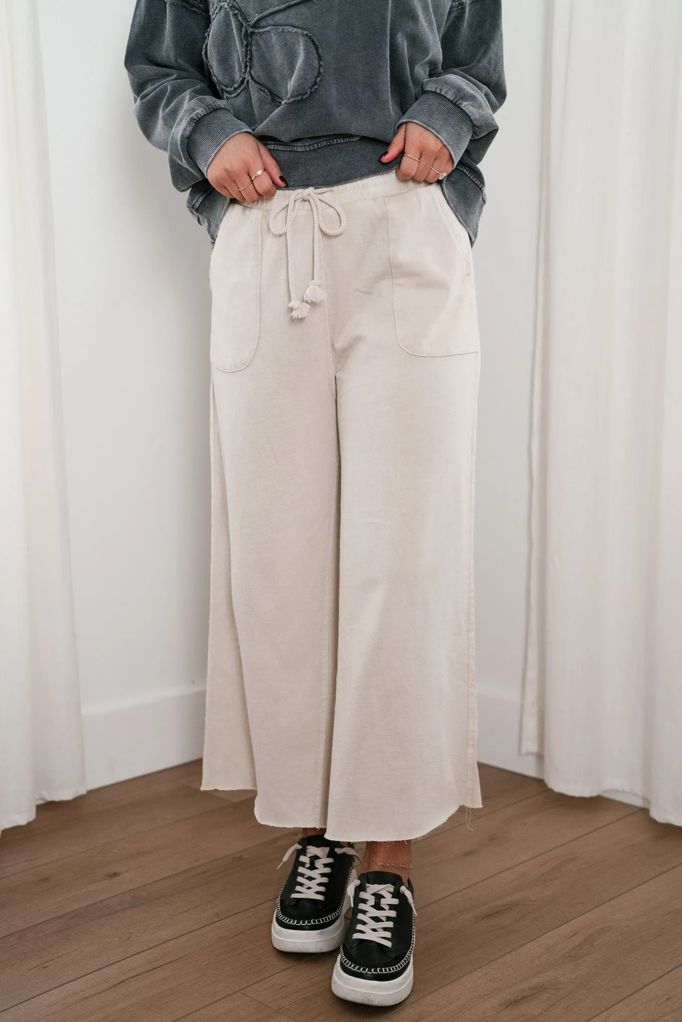 Can't Be Matched Mineral Wash Pants - Cream