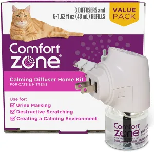 Cat Calming Diffuser Kit - 3 Diffusers, 6 Refills - Comfort Zone