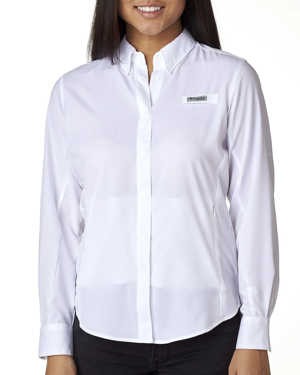 Columbia Ladies Tamiami Ii Long Sleeve Shirt, White