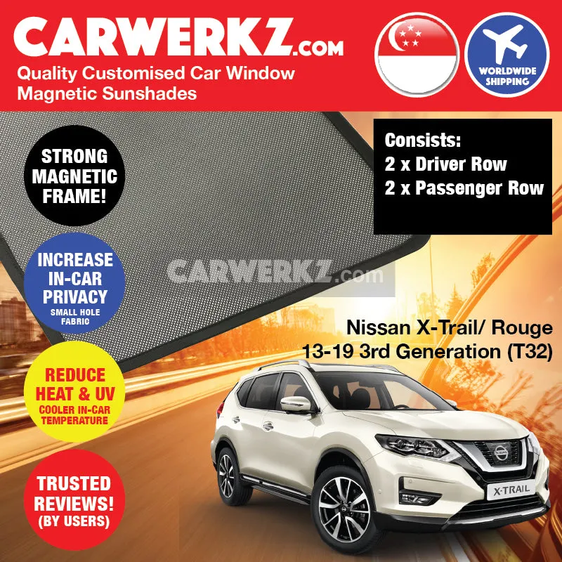 Customised Window Magnetic Sunshades for Nissan X-Trail Rogue 2013-2020 3rd Generation (T32) Japan SUV