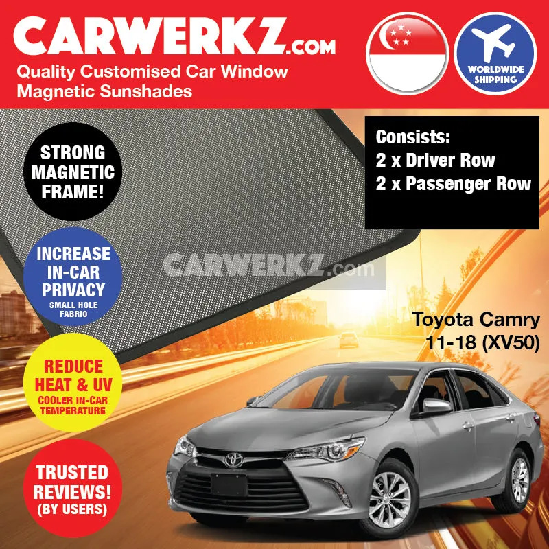 Customised Window Magnetic Sunshades for Toyota Camry 2011-2017 11th Generation (XV50) Japan Sedan