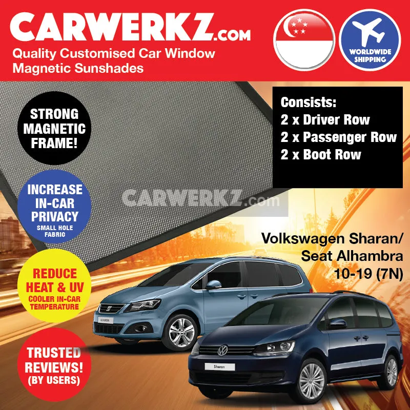 Customised Window Magnetic Sunshades for Volkswagen Sharan 2010-2020 2nd Generation (7N) Germany MPV