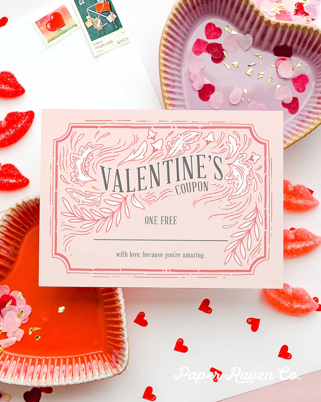 Customizable! Valentine Coupon Card