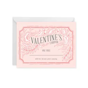 Customizable! Valentine Coupon Card