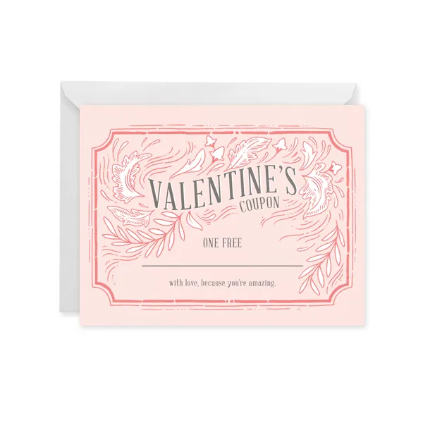 Customizable! Valentine Coupon Card