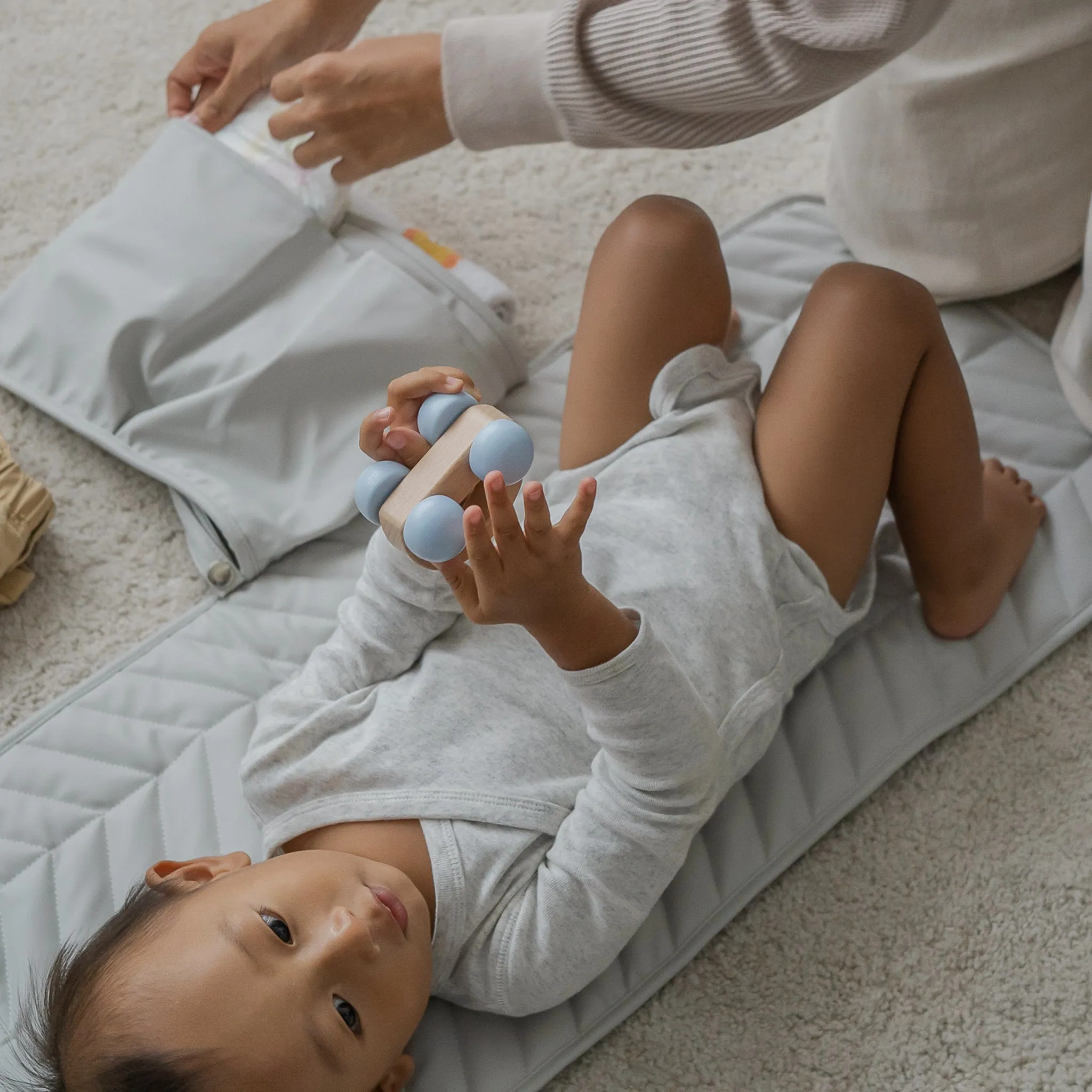 Diaper Changing Mat - Curious Grey