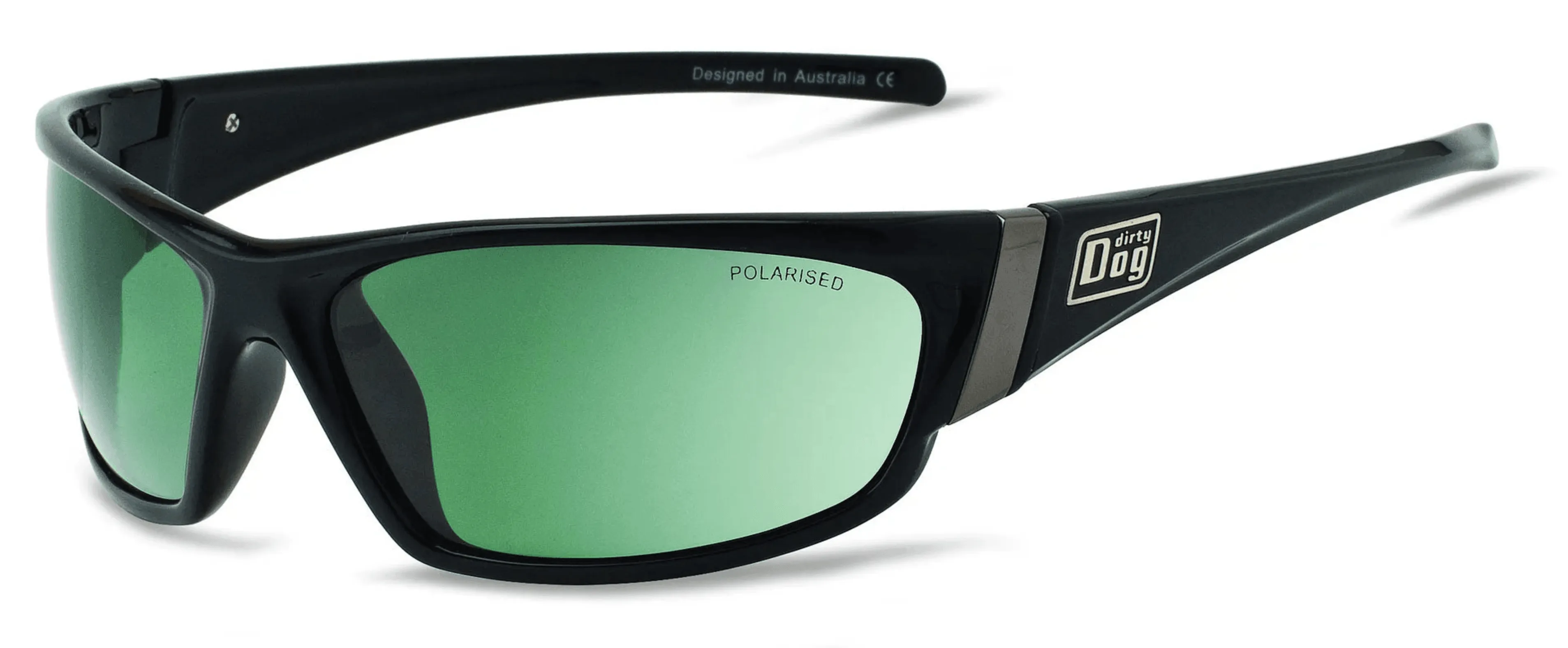 Dirty Dog Stoat Black / Green Polarised