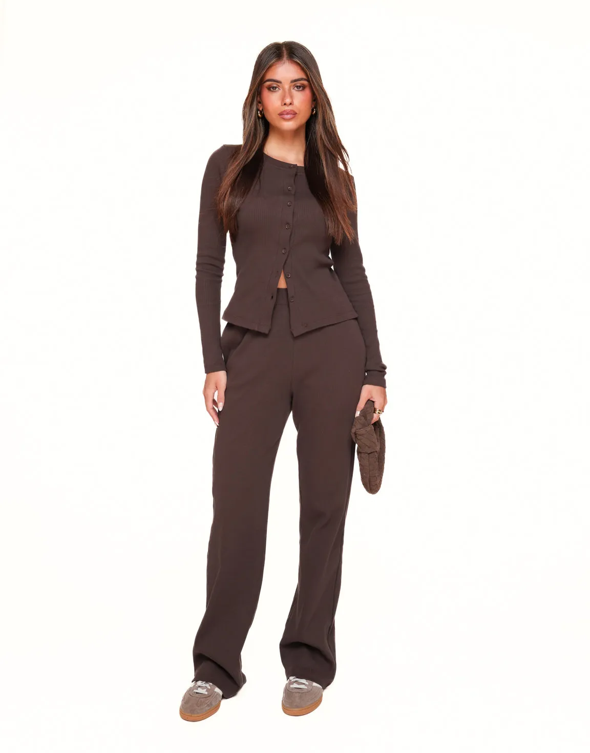 Donkerbruine Lounge LS - Top