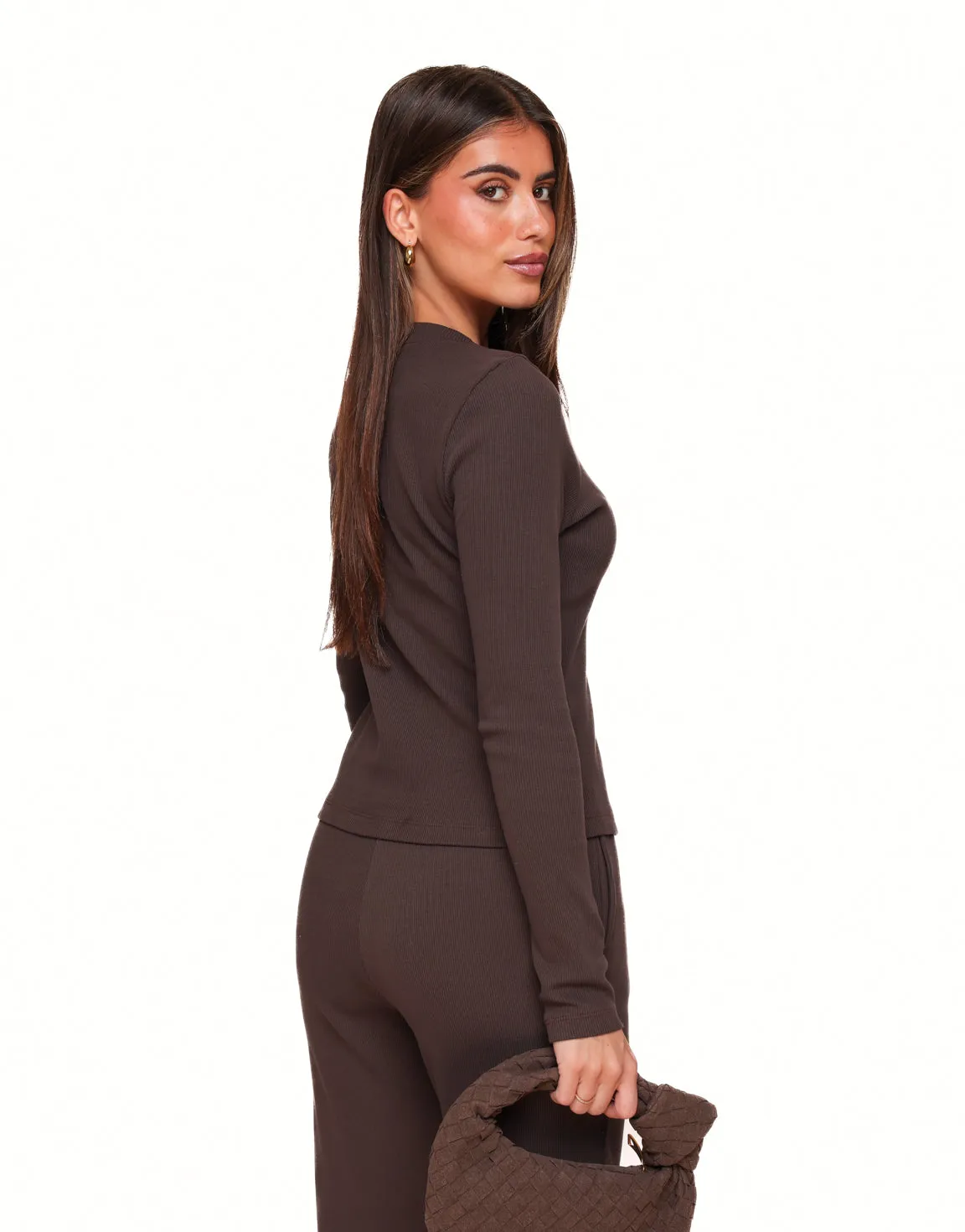 Donkerbruine Lounge LS - Top