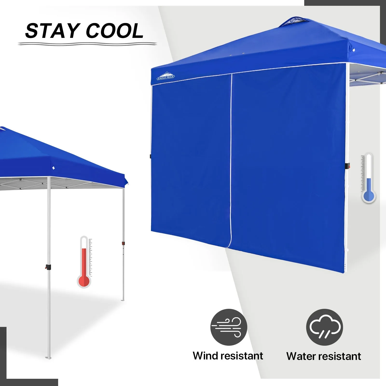Entry Wall Panel with Zipper for 10x10 Straight Leg Canopy only, 1 Sidewall