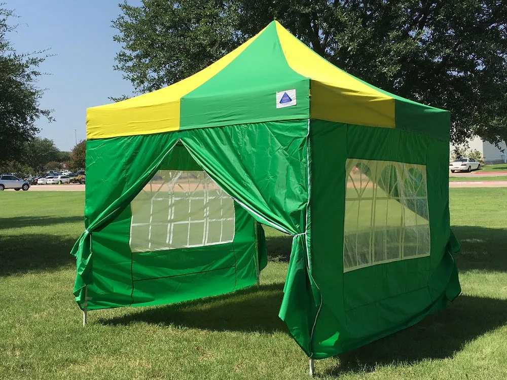 F Model 10'x10' Green Yellow - Pop Up Tent Pro