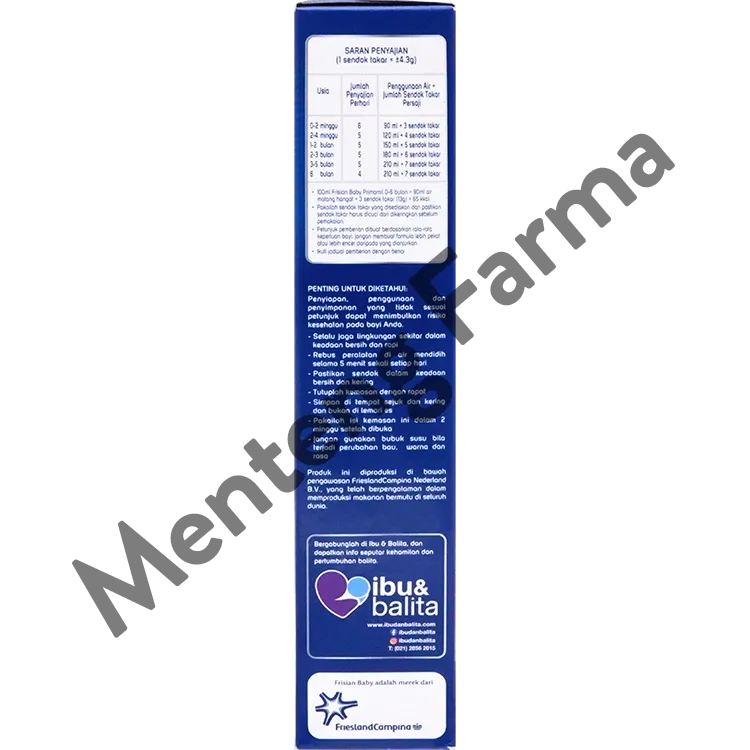 Frisian Baby Primamill 0-6 750 Gr - Susu Formula Bayi