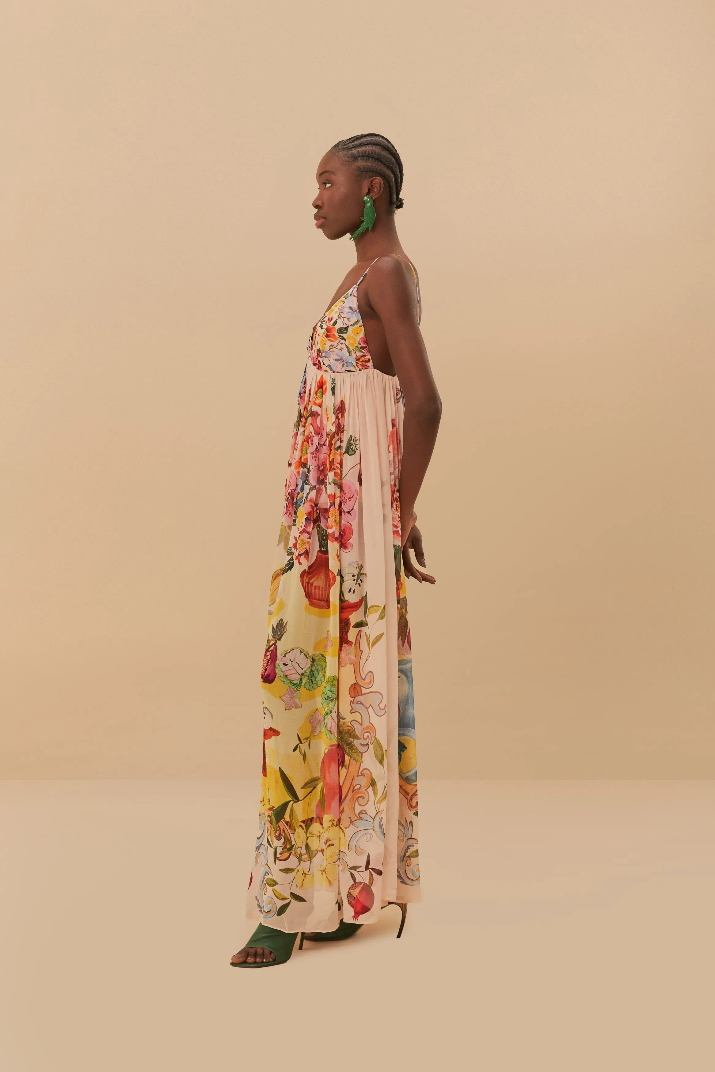 Garden Terrace Pink Maxi Dress