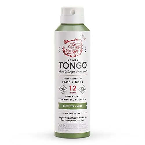 Grand Tongo DEET-Free Green Tea   Mint Insect Repellent with Picaridin- The 12 Hour Protection, DEET Alternative