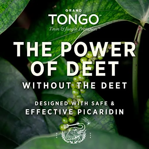 Grand Tongo DEET-Free Green Tea   Mint Insect Repellent with Picaridin- The 12 Hour Protection, DEET Alternative