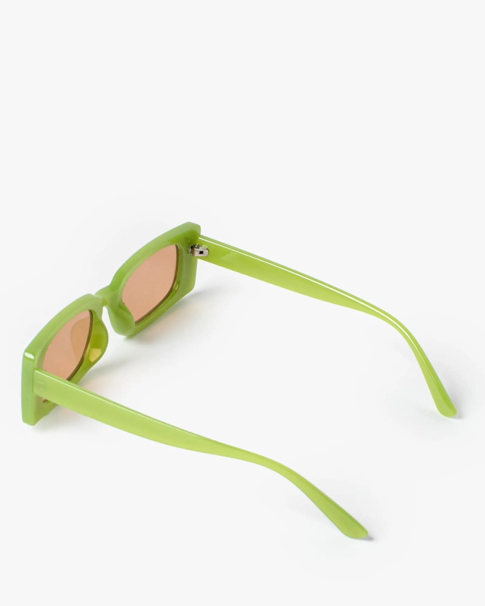 Green Rectangle Thin Sunglasses
