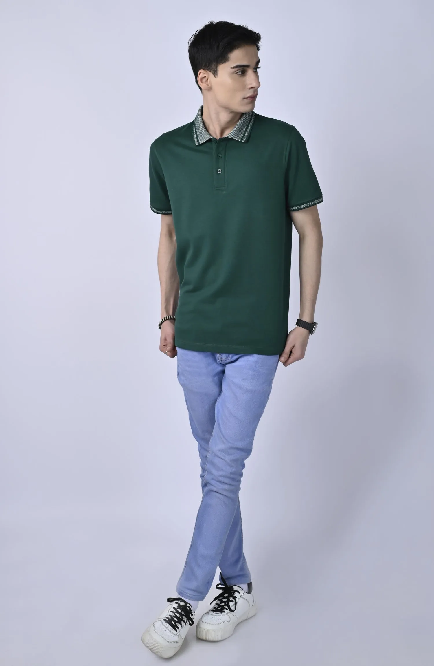 Half Sleeves Stretch Polo
