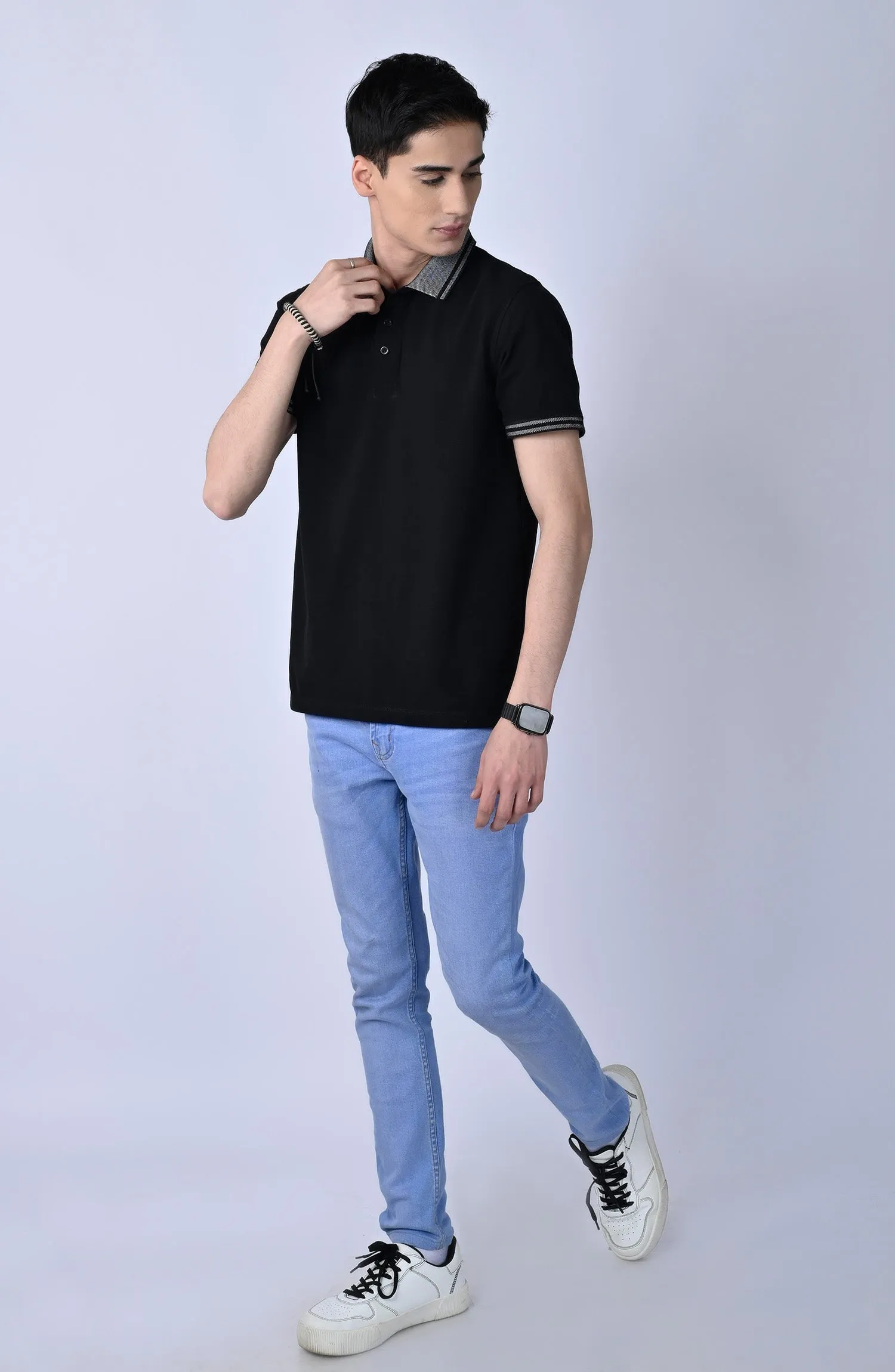Half Sleeves Stretch Polo