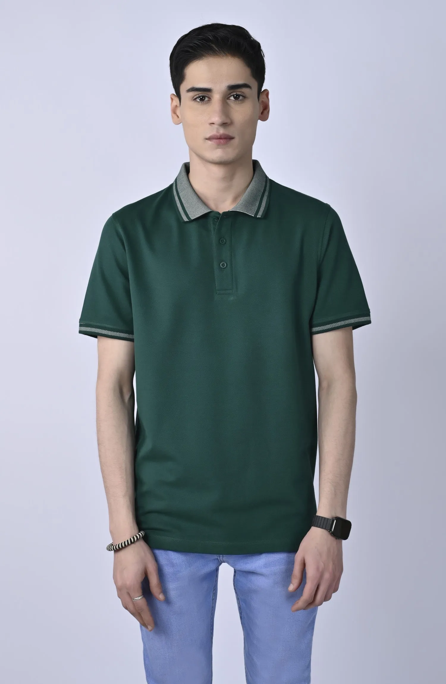 Half Sleeves Stretch Polo