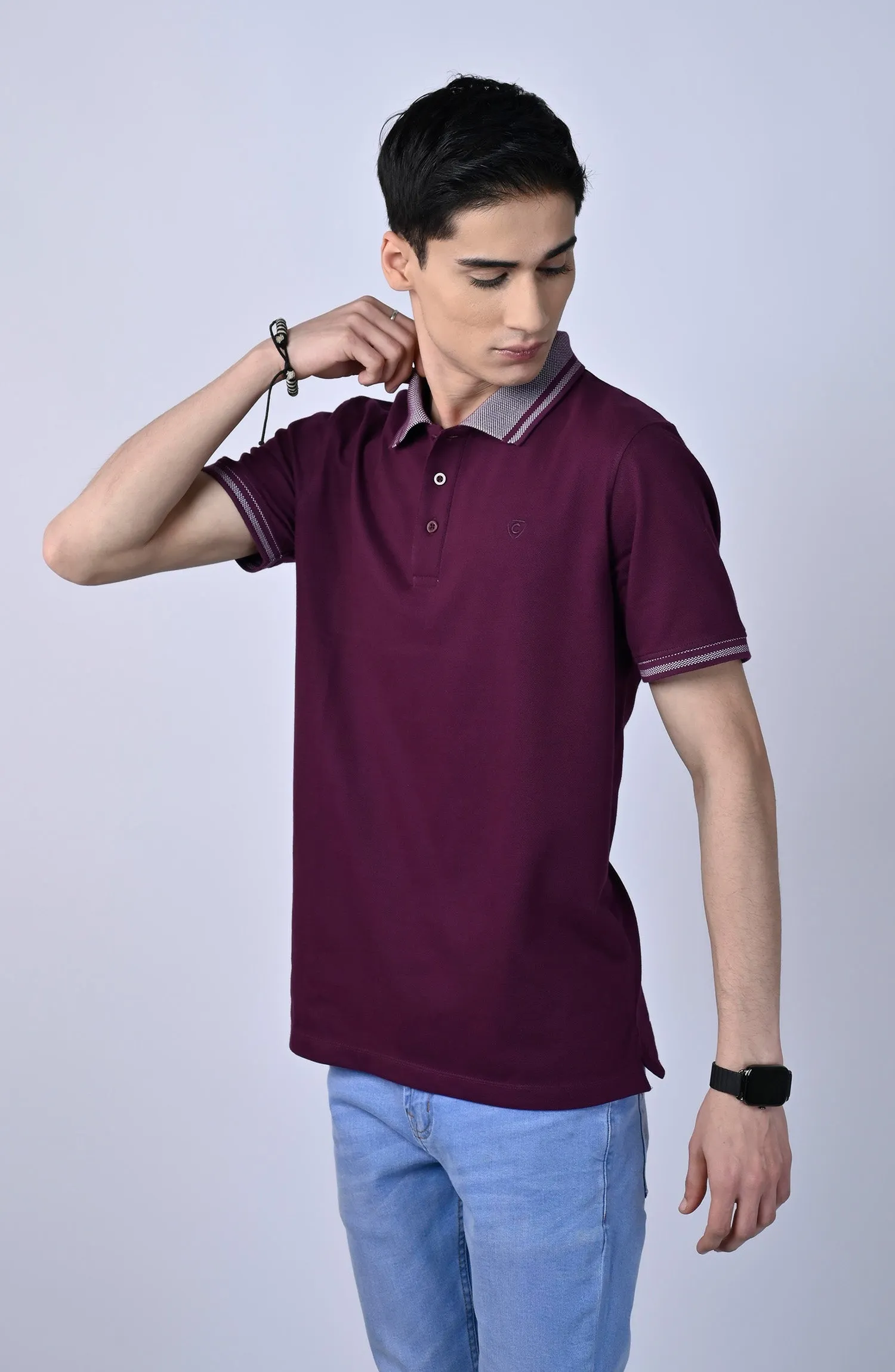 Half Sleeves Stretch Polo