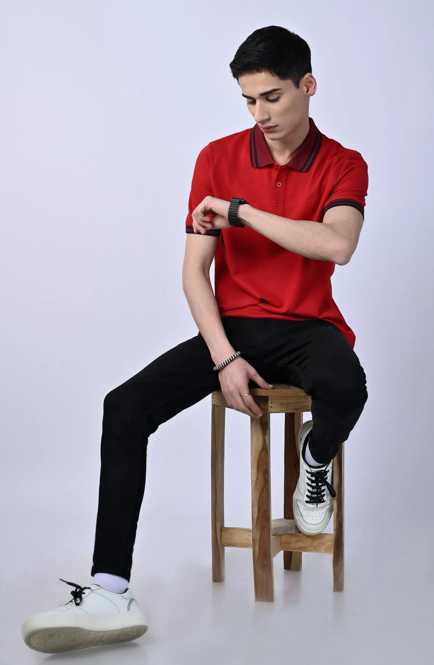 Half Sleeves Stretch Polo