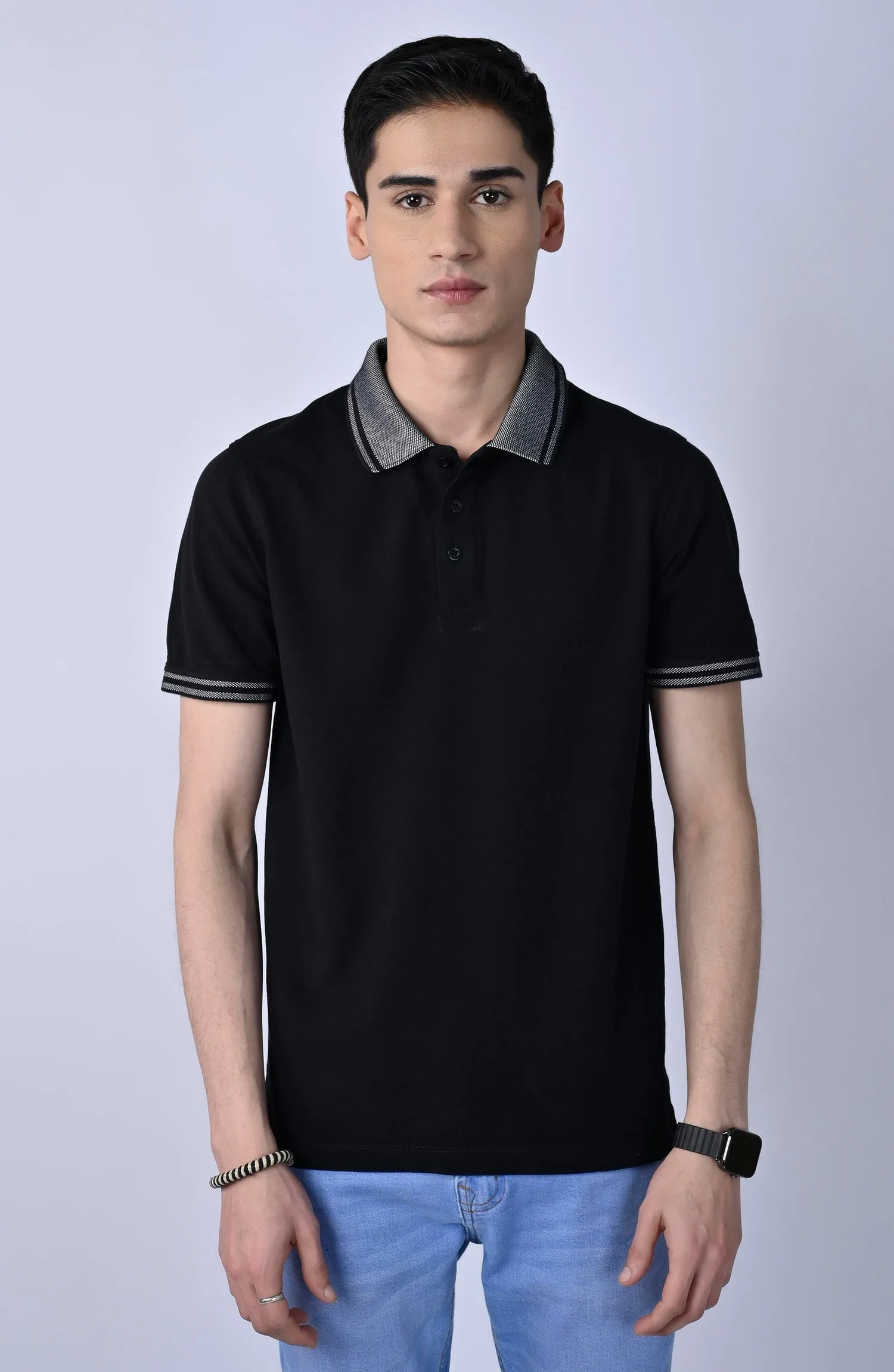 Half Sleeves Stretch Polo