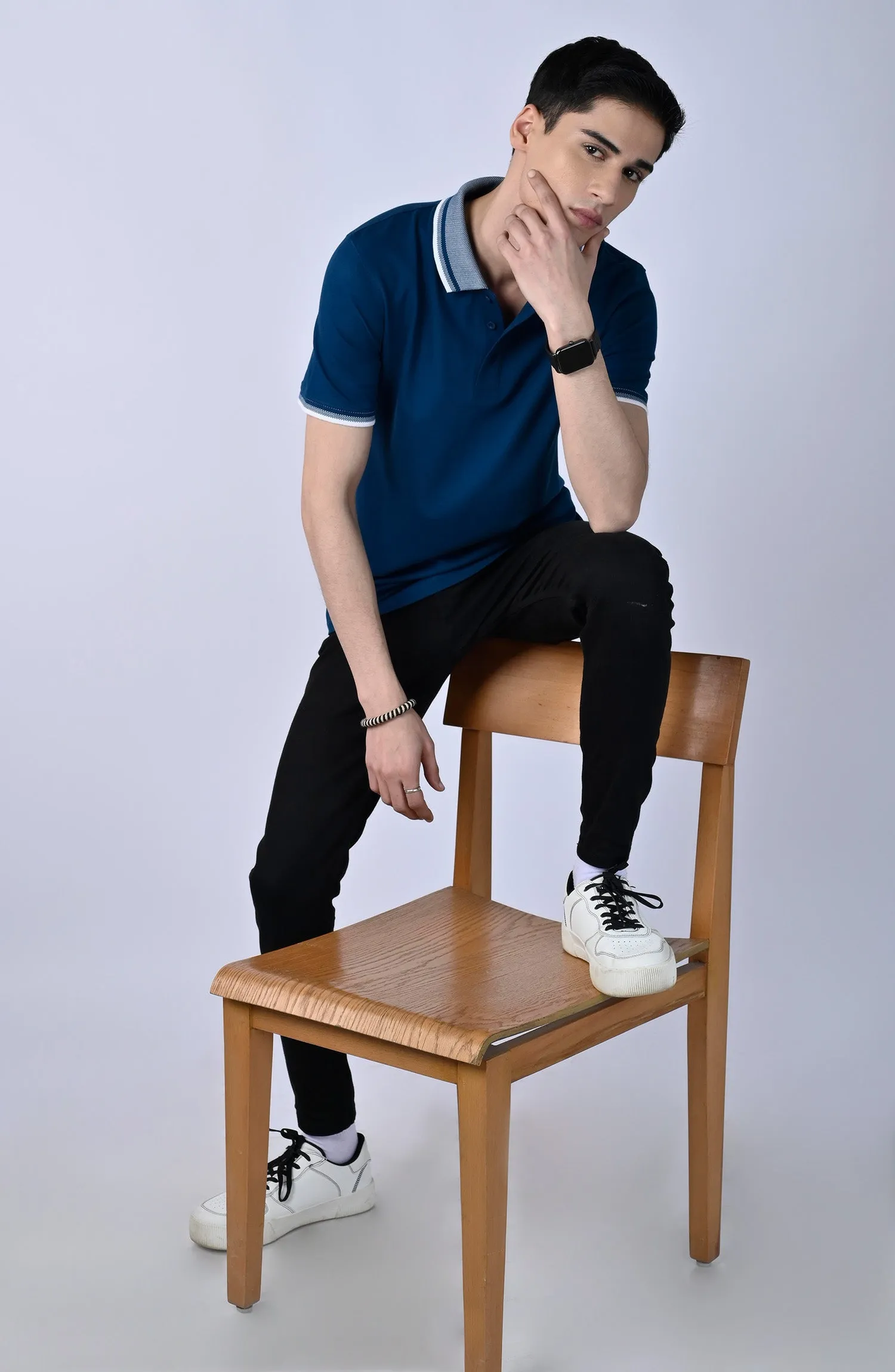 Half Sleeves Stretch Polo